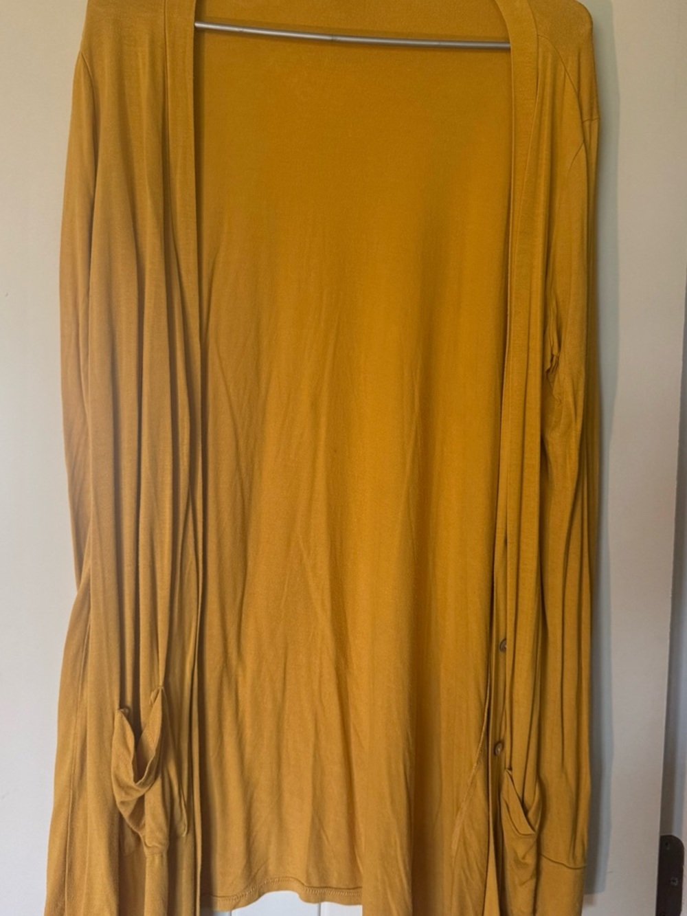 Agnes & Dora Mustard Yellow Open Front Cardigan